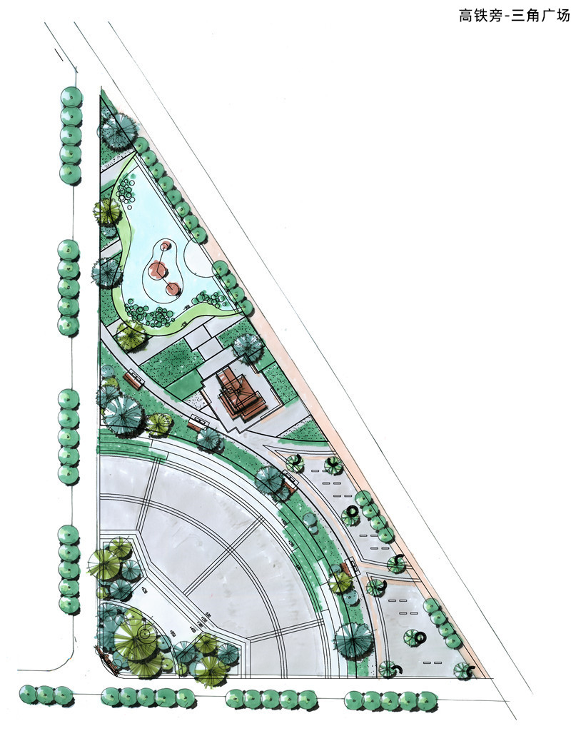 高鐵旁-三角廣場